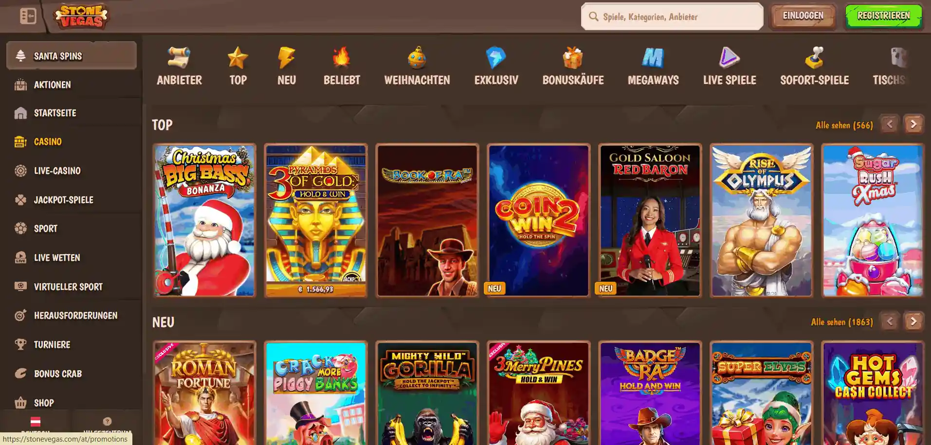 StoneVegas Casino-Spiele